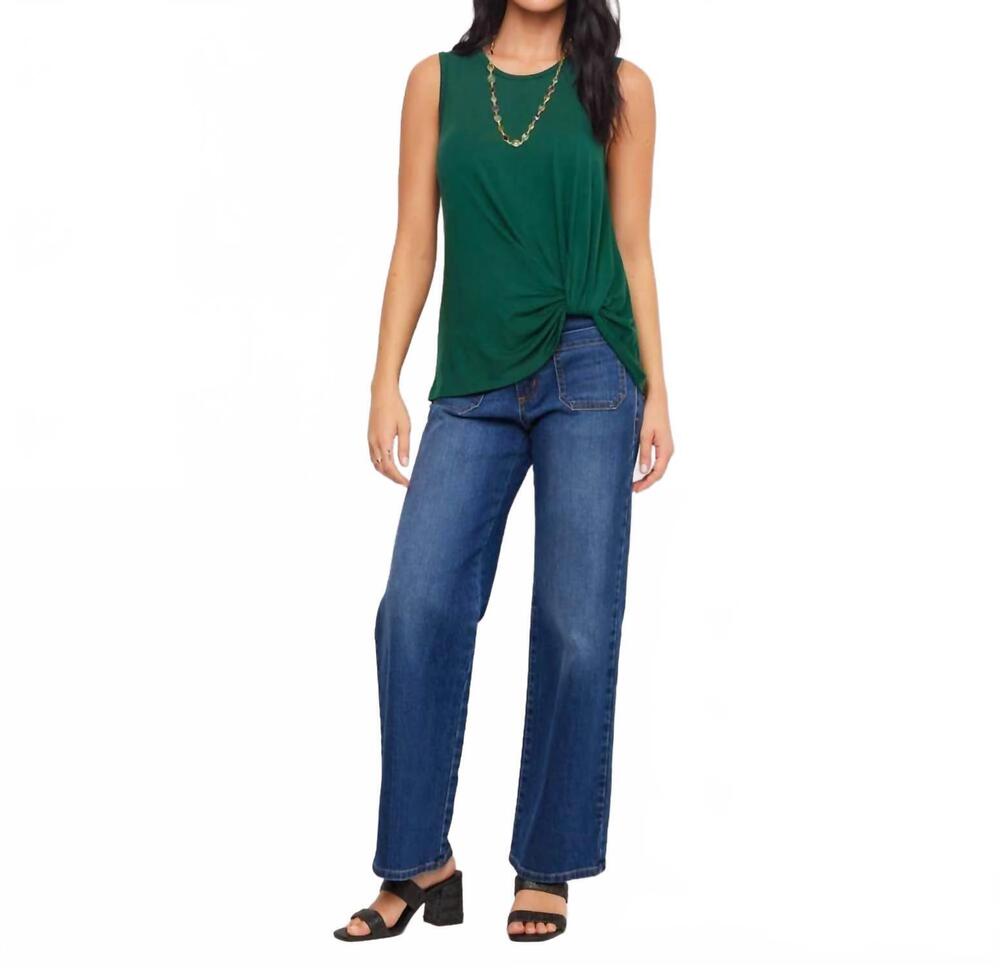 NEW KAREN KANE sleeveless pick-up top in emerald